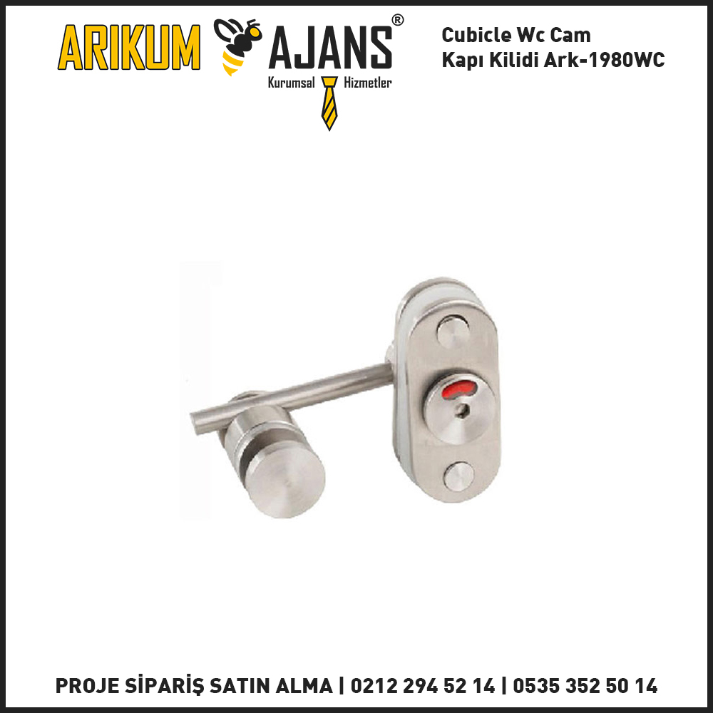 Cubicle Wc Cam Kapı Kilidi Ark-1980WC
