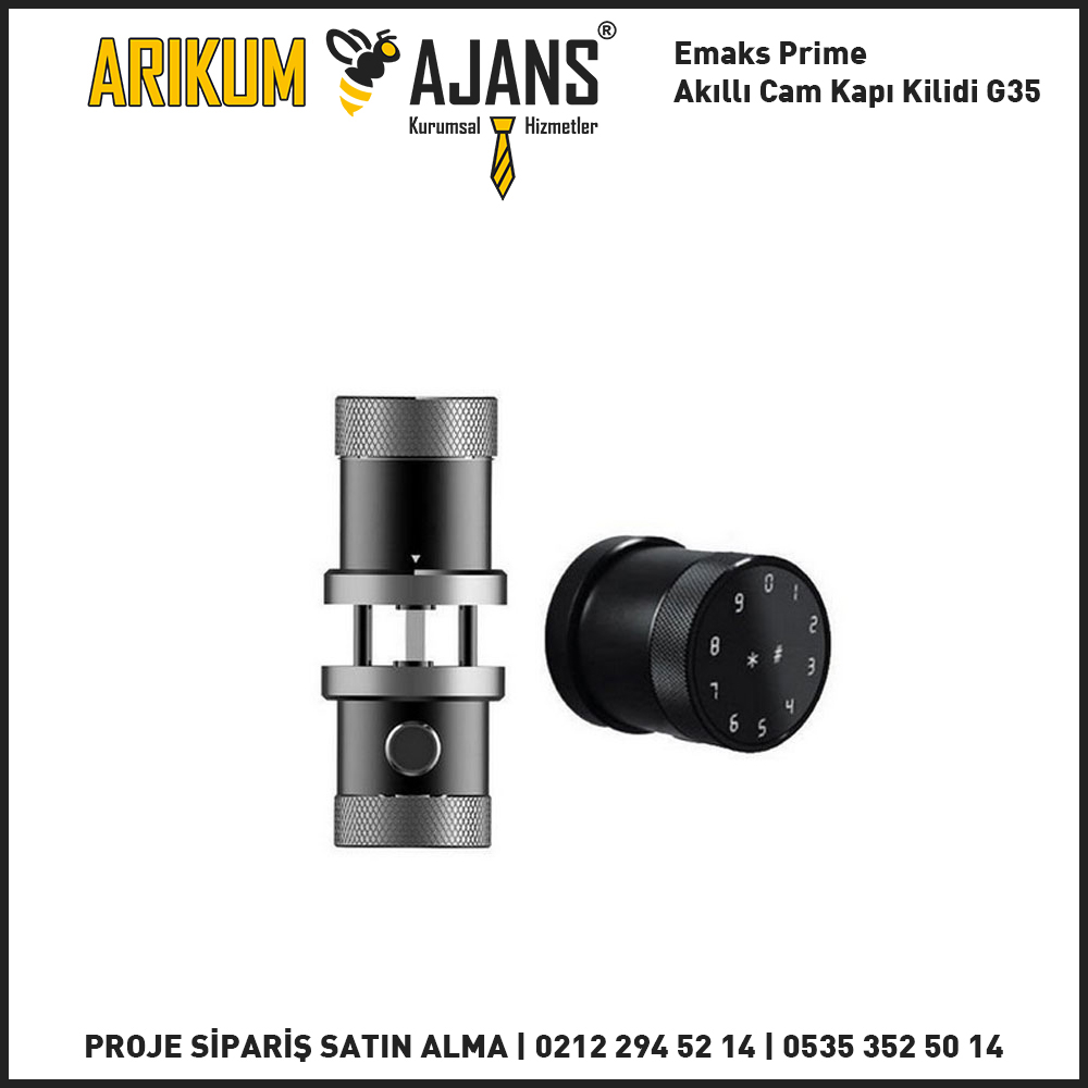 Emaks Prime Akıllı Cam Kapı Kilidi G35