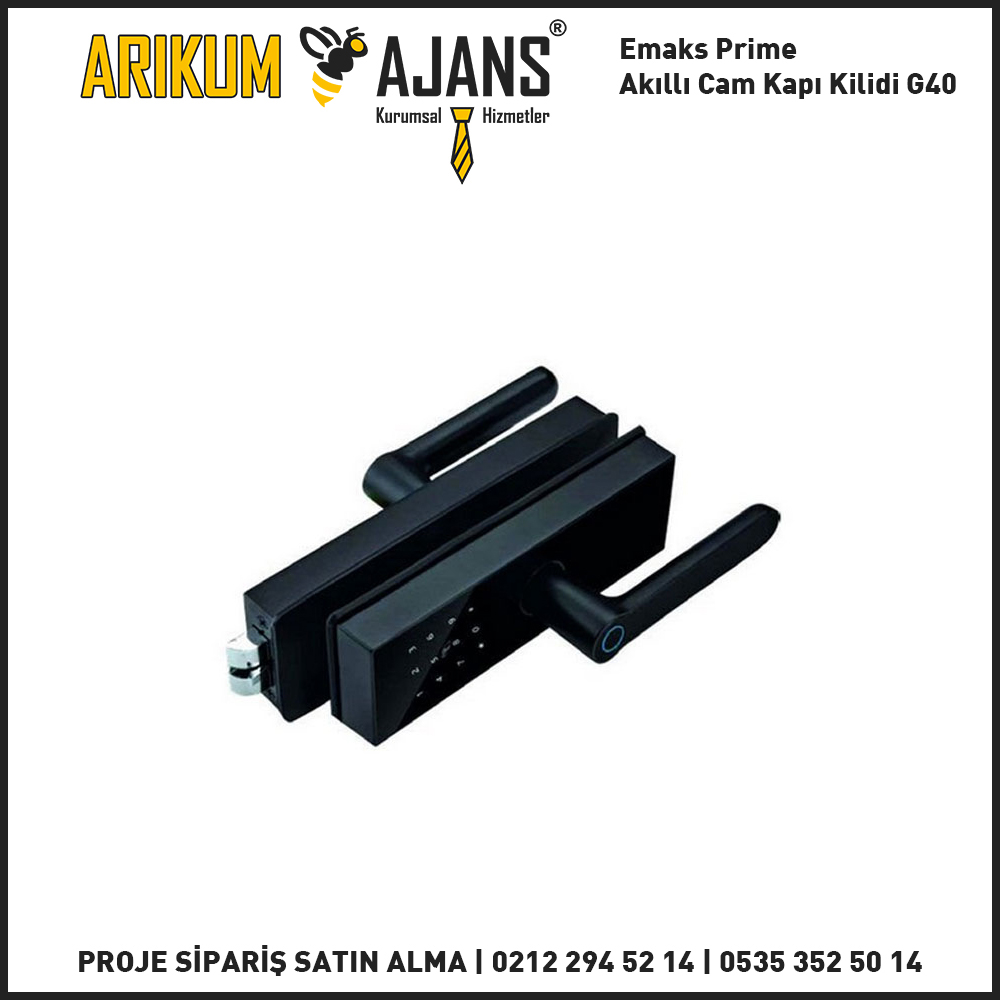 Emaks Prime Akıllı Cam Kapı Kilidi G40