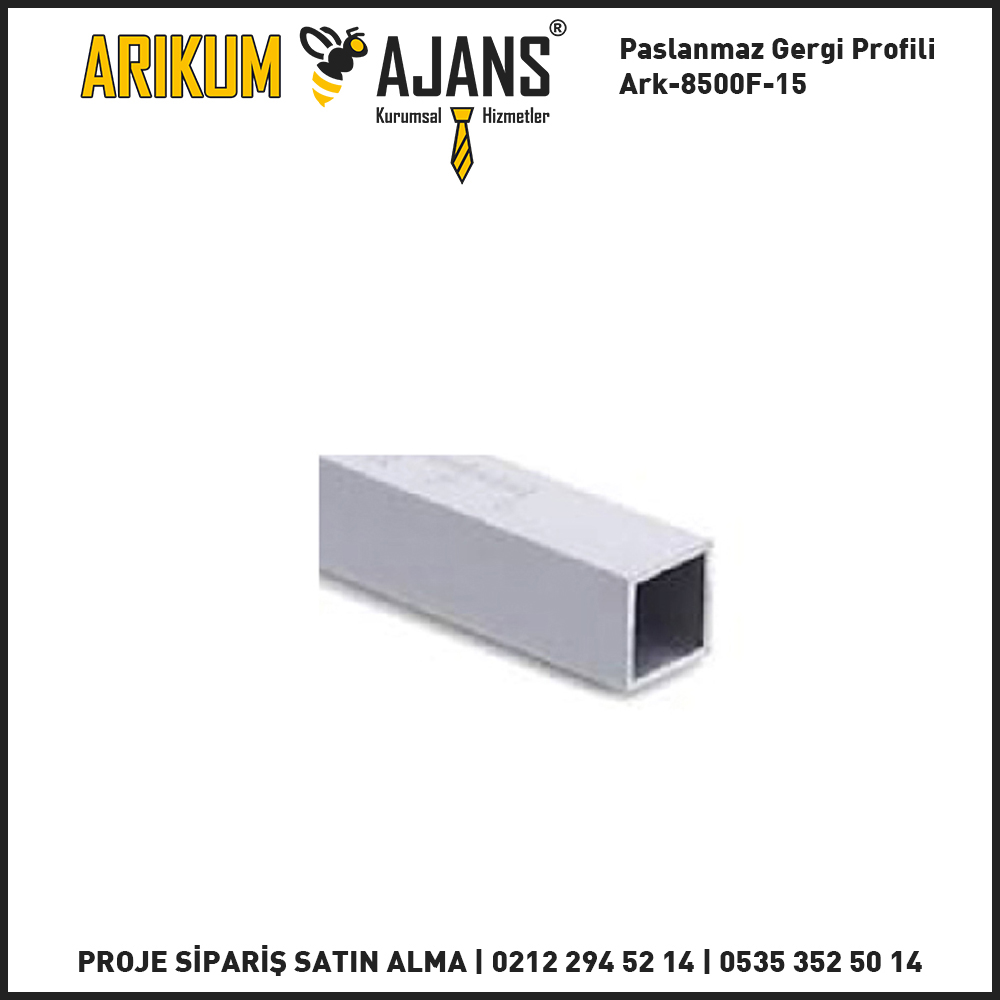 Paslanmaz Gergi Profili Ark-8500F-15