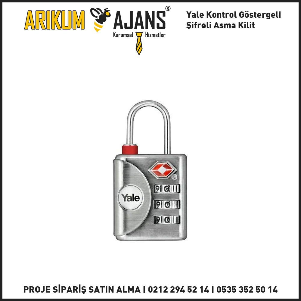 Yale Kontrol Göstergeli Şifreli Asma Kilit