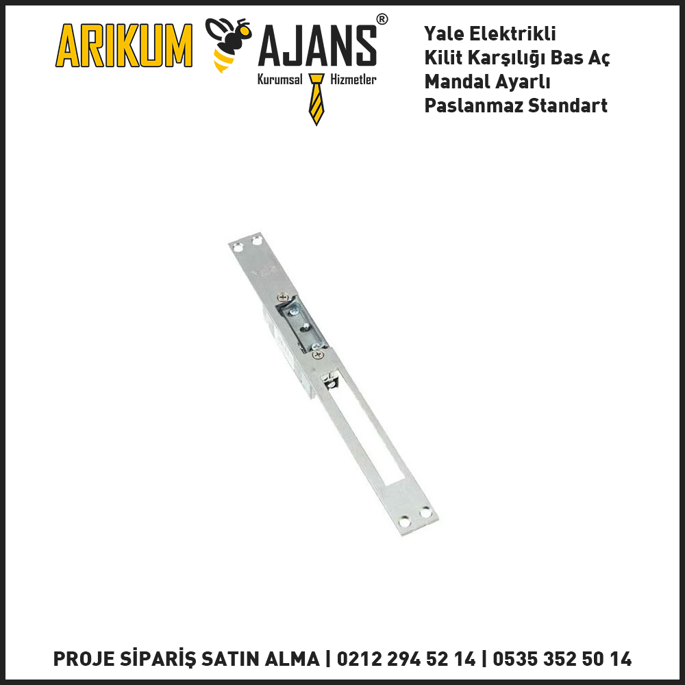 Yale Elektrikli Kilit Karşılığı Bas Aç Mandal Ayarlı Paslanmaz Standart